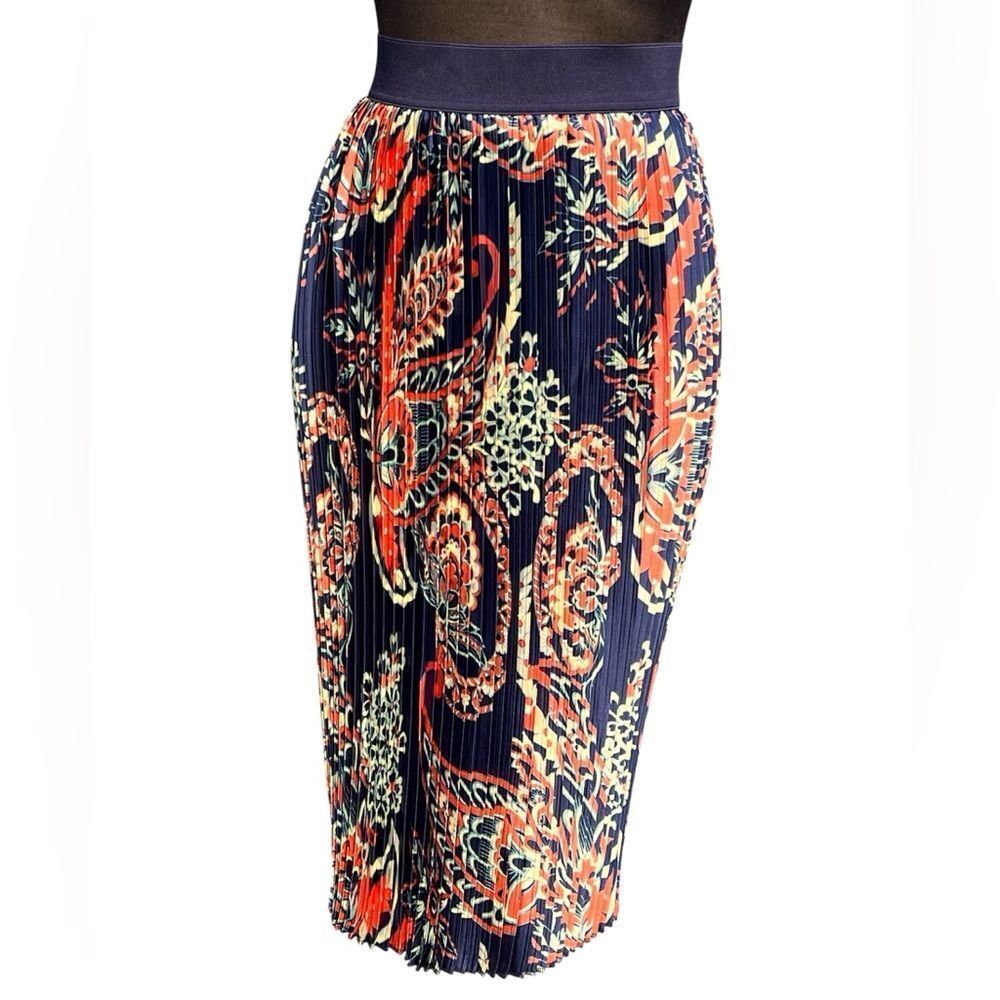 LulaRoe Blue Jill Pleated Skirt New Size Large